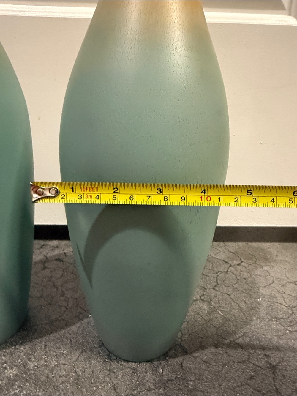 Tahari Sage Green and Wood-Tone Decorative Vase Pair - Picture 5 of 8